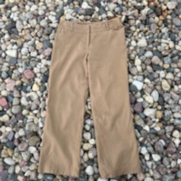 APT. 9 PETITE LINEN BLEND CAMEL LINED PANTS SIZE 10 - Picture 12 of 12